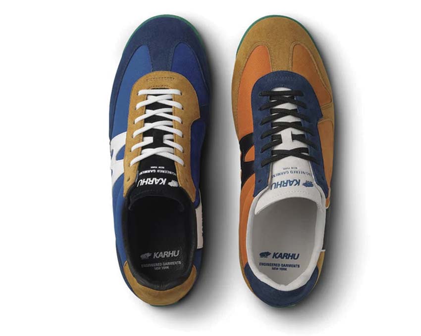 Karhu Mestari x Engineered Garments dettaglio — logo Karhu