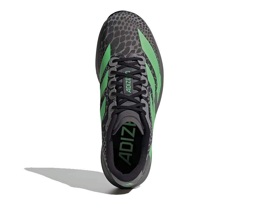 Adidas Adizero Evo SL Lime Burst — vue avant coloris jaune fluo