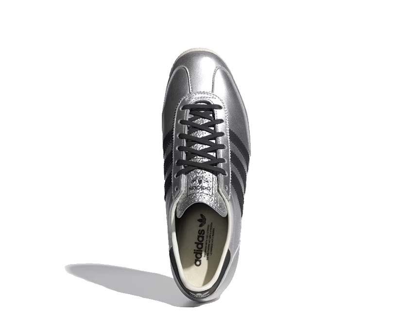 Adidas SL 72 OG Silver Metallic Core Black detail — shiny metallic material