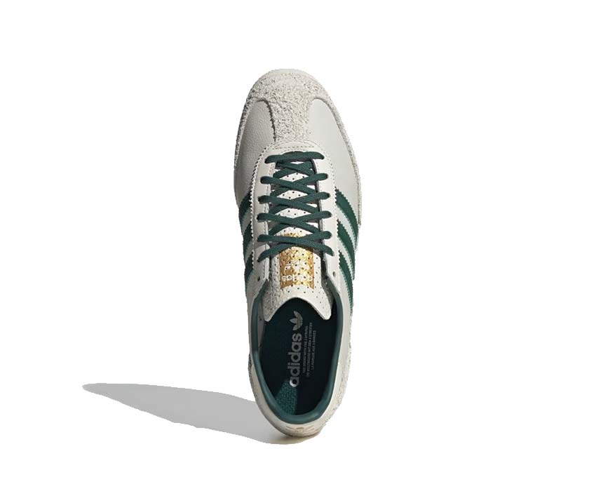 Adidas SL 72 OG W Off White Collegiate Green détail — tige mesh et three stripes vertes