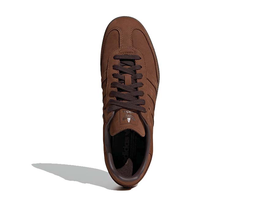 Adidas Samba OG Preloved Brown vue arrière — contrefort cuir patiné