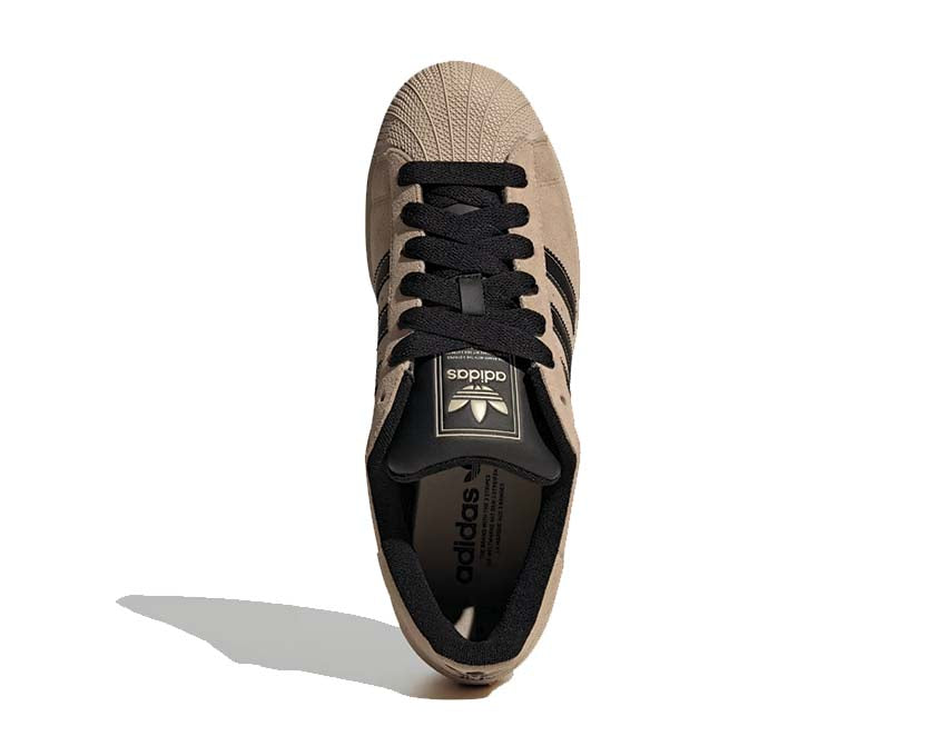 Adidas Superstar II Stone Khaki — vue arrière trois bandes