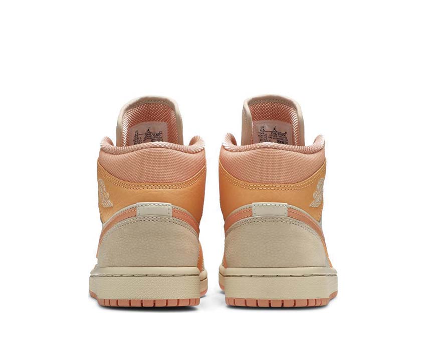 Jordan Air Jordan 1 Mid W Atomic Orange suola — suola bianca Air Jordan Mid arancione