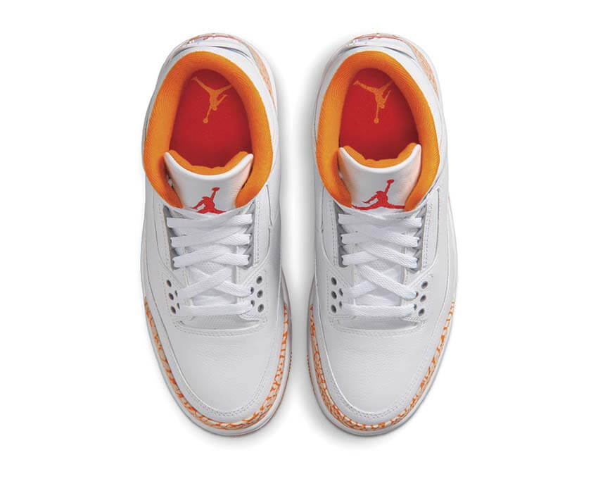 Air Jordan 3 Retro W Orange Citrus — vue trois quarts orange femme Jordan 3