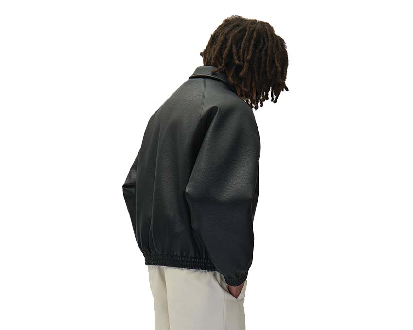 Arte Basic Leather Jacket detail — leather quality and finishing jacket