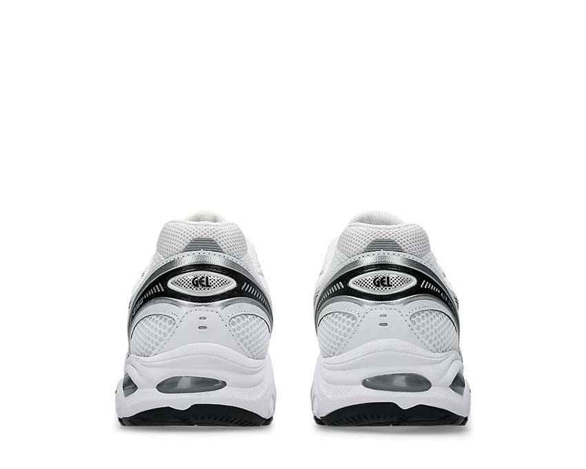 Asics GT-2160 Pure Silver White/Pure Silver detail — mesh and vintage suede