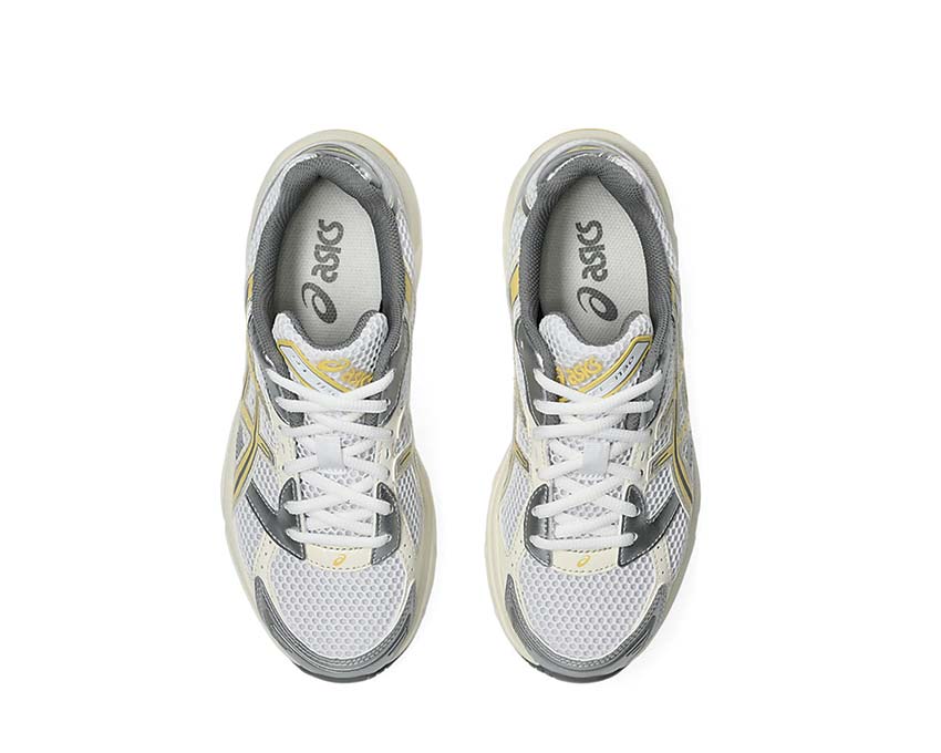 Asics Gel 1130 Faded Yellow White/Faded Yellow Rückansicht — Gel-Dämpfung Ferse Retro