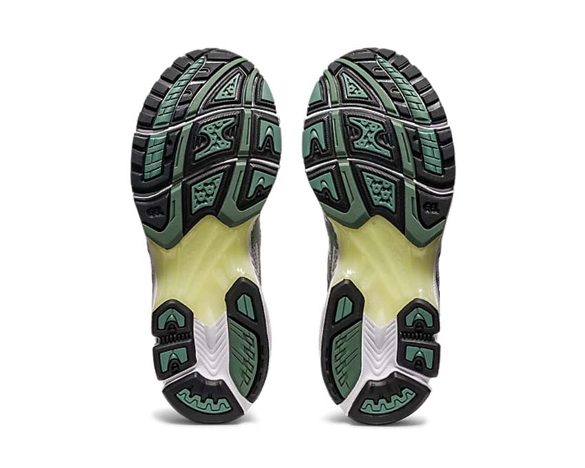 Asics Gel Kayano 14 White/Slate Grey arrière — amorti Gel talon