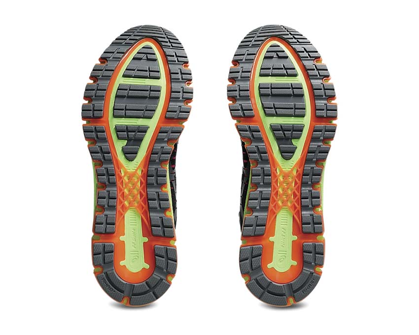 Asics Gel Quantum 360 I Graphite Grey Hazard Green arrière — amorti GEL talon