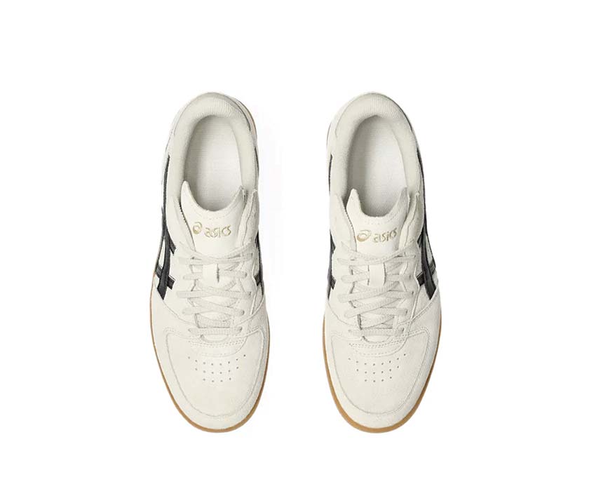Asics Skyhand OG Oatmeal/Black rear view — Gel heel cushioning lifestyle
