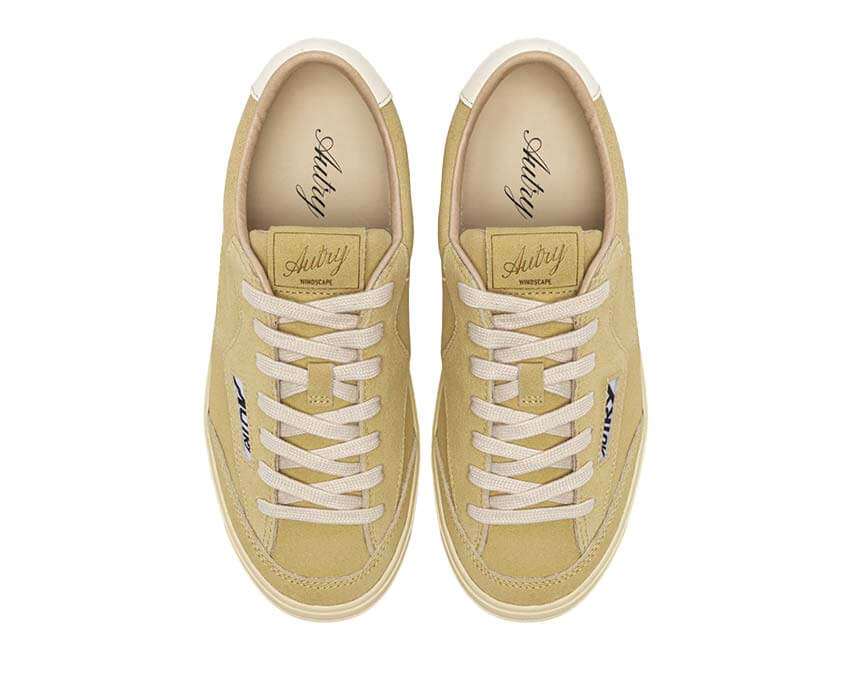Autry Windscape Low Straw dos — talon Windscape Low cuir paille