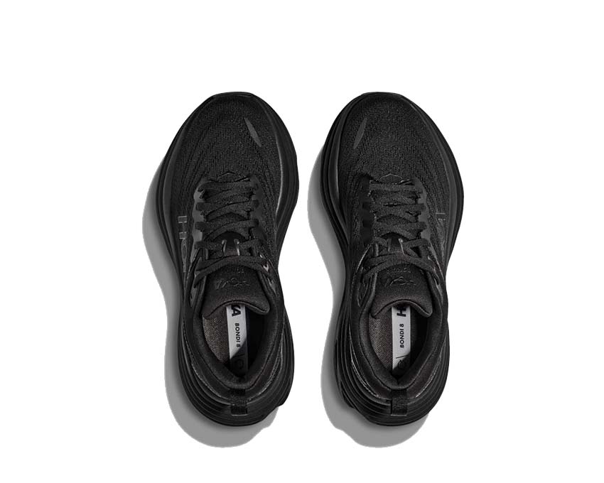 HOKA Bondi 8 Black detail — lightweight mesh upper