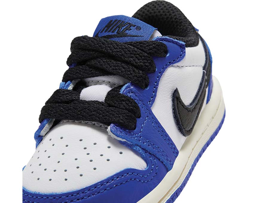 Jordan 1 Retro Low OG White Game Royal Sail — vue de dessus sneakers Jordan