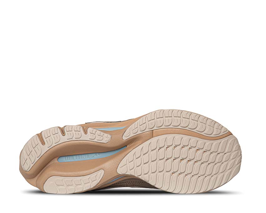 Mizuno Wave Rider β Premium Lantana détail — coloris Lantana Chicory Coffee