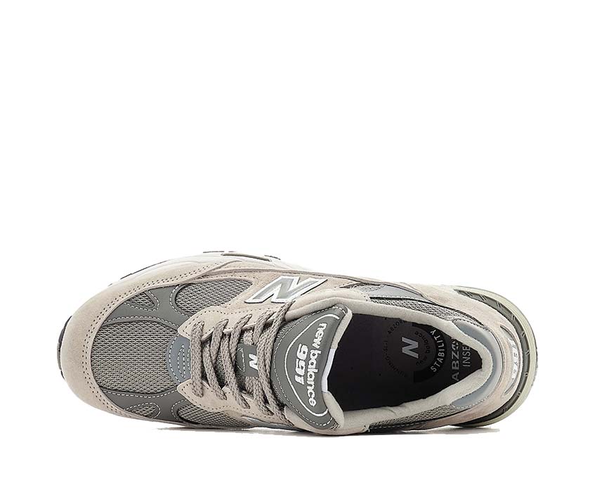 New Balance 991 Gris Made in UK — vue arrière sneaker homme