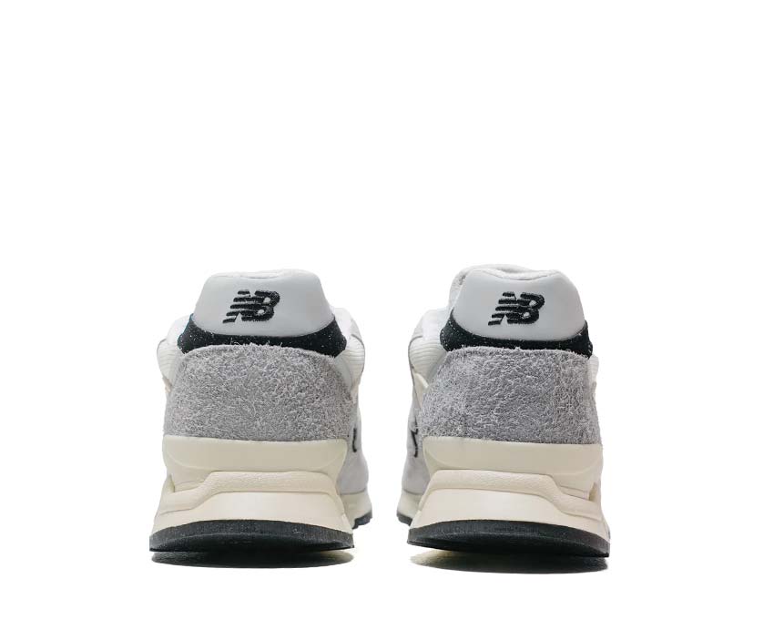 New Balance 998 Made in USA Grey Black Detail — Wildleder und atmungsaktives Mesh Obermaterial