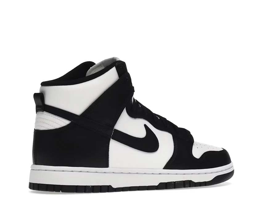 Nike Dunk High Retro White Black Orange semelle — semelle caoutchouc bicolore