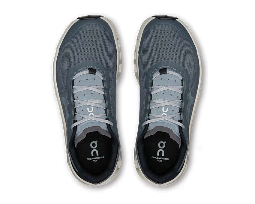 On Cloudmonster Void W Stone détail — tige mesh renforts moulés running femme