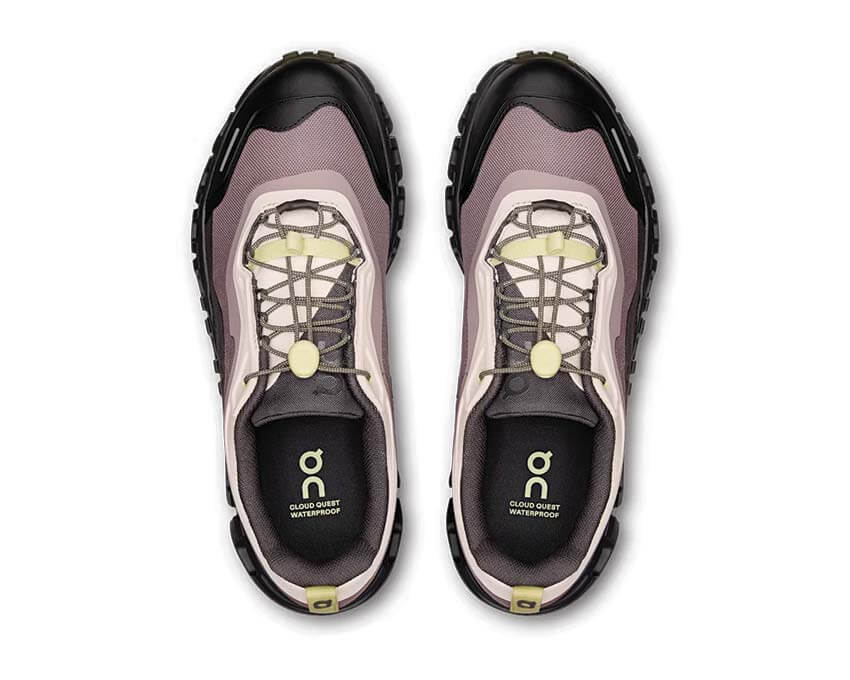 On Cloud 6 Geo WP W Gobi — détail tige imperméable laçage rapide outdoor