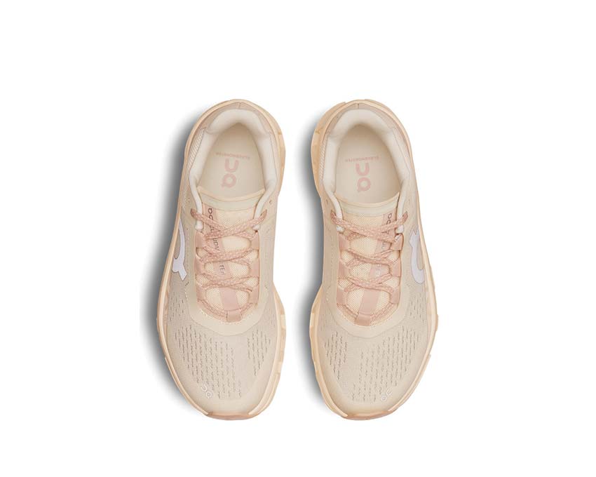 On Cloudmonster W White/Aurora detail — mesh upper women's running shoe