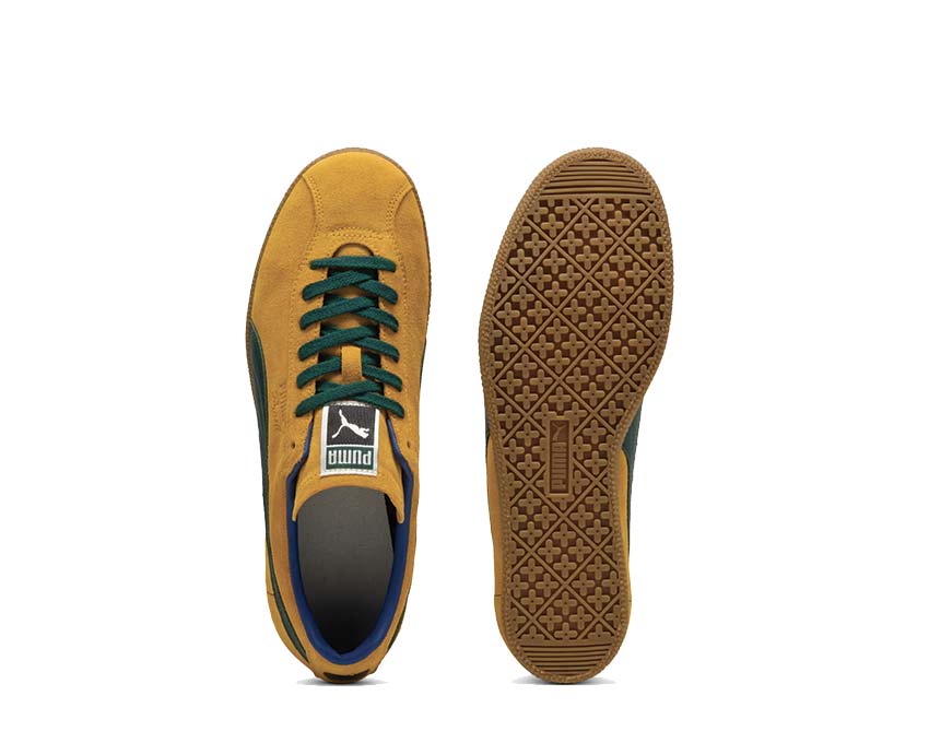 Puma Brasil Tangerine Dark Myrtle détail — détails rétro football