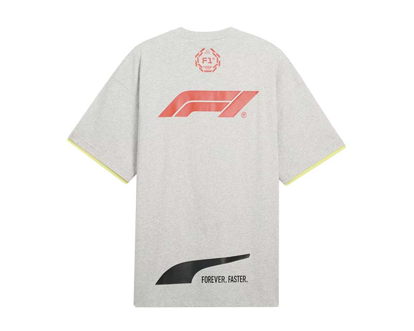 Puma F1 Racing Motorsport Tee Light Gray dos — dos t-shirt F1 gris chiné