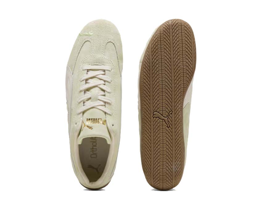 Puma Speedcat Faded Green Cool Cucumber detalle — textura desteñida