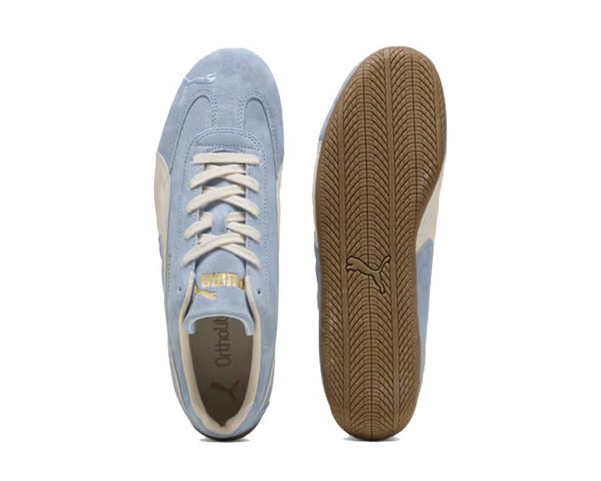 Puma Speedcat Faded Blue Haute Tropic dettaglio — finitura sbiadita