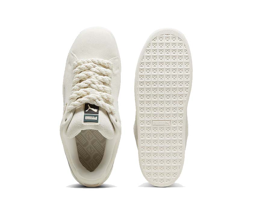 Puma Suede XL Rope Frosted Ivory Vapor Grey detalle — cordones de cuerda