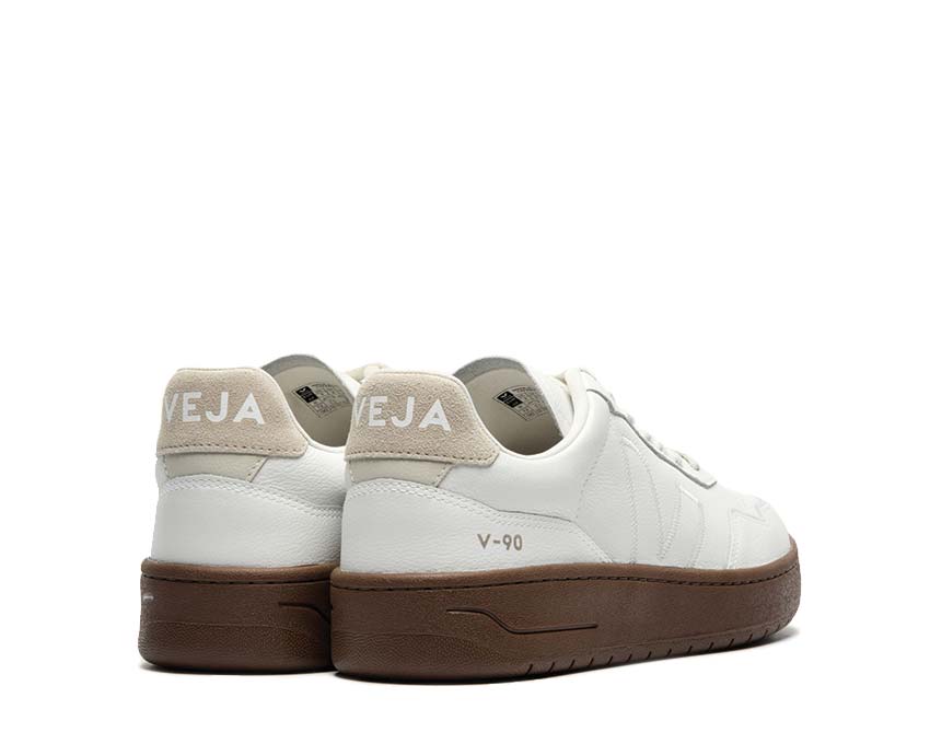Veja V-90 ZZ O.T. White Pierre Almond semelle — semelle plateforme