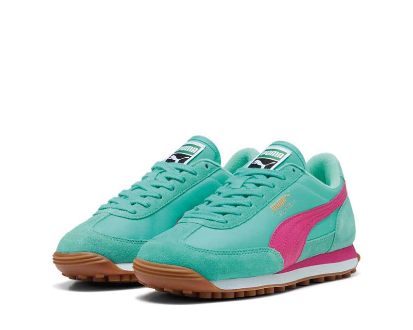 Puma Easy Rider Vintage Aquatic Pink — detalle perfil retro