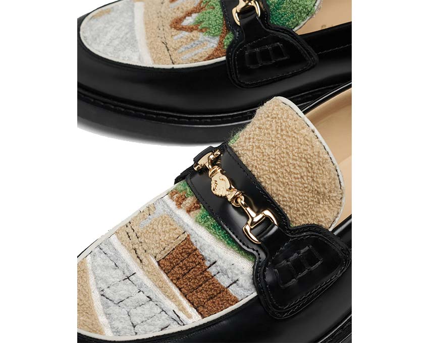 Filling Pieces Loafer Pavillion Black detail — Dutch luxury leather finishing