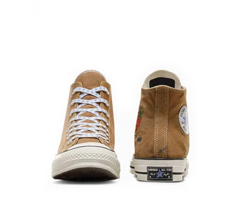 Converse x Sky High Farm Chuck 70 Brown/Egret detail — Sky High Farm Workwear patch