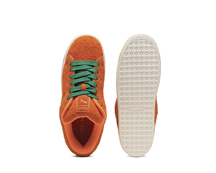 Puma Suede XL Carrots 2 Black Orange detail — two-tone round cotton laces