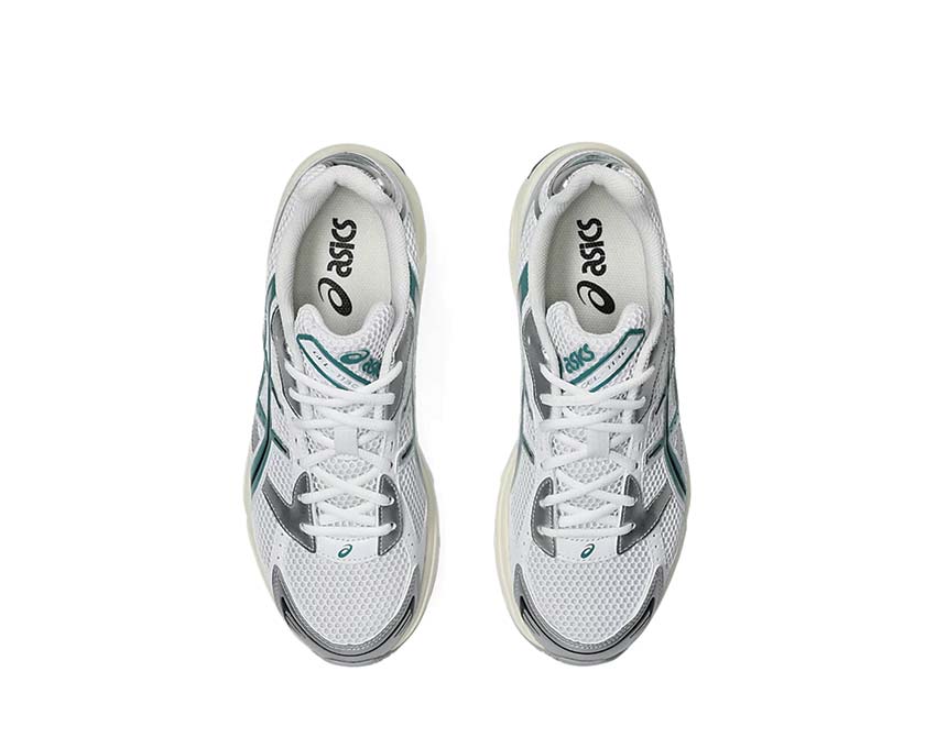 Asics Gel 1130 White/Rainy Lake arrière — amorti Gel talon rétro