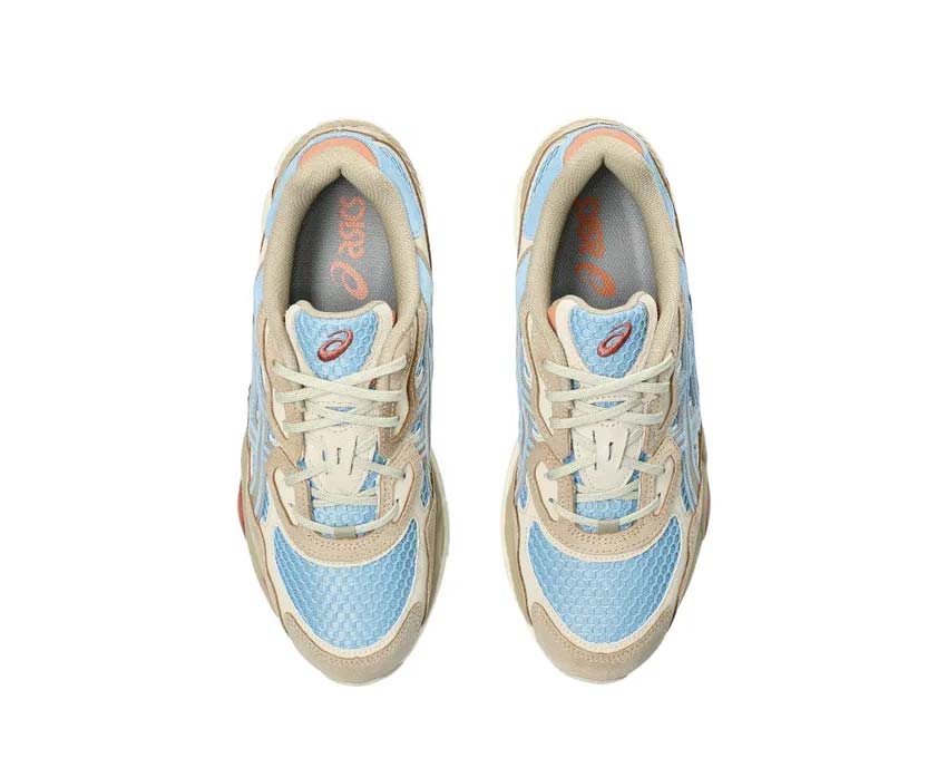 Asics Gel NYC Steeple Grey/Cream arrière — amorti Gel talon vintage
