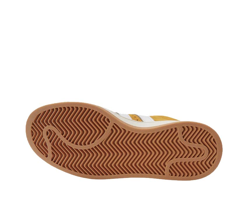 Adidas Campus 00s Yellow White détail — daim premium et languette logo