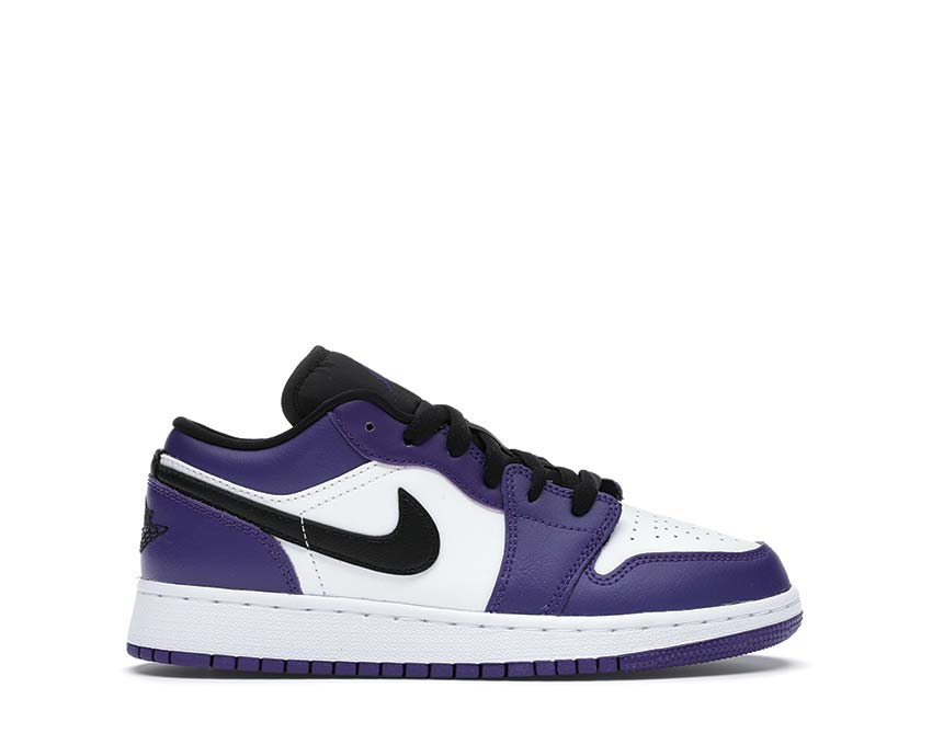 Jordan Air Jordan 1 Low GS Court Purple Black White — women's sneaker purple