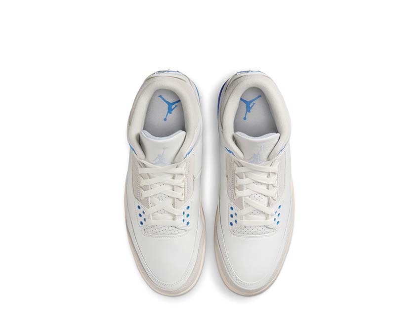 Air Jordan 3 Retro Lucky Shorts — vue trois quarts blanc hydrogen blue