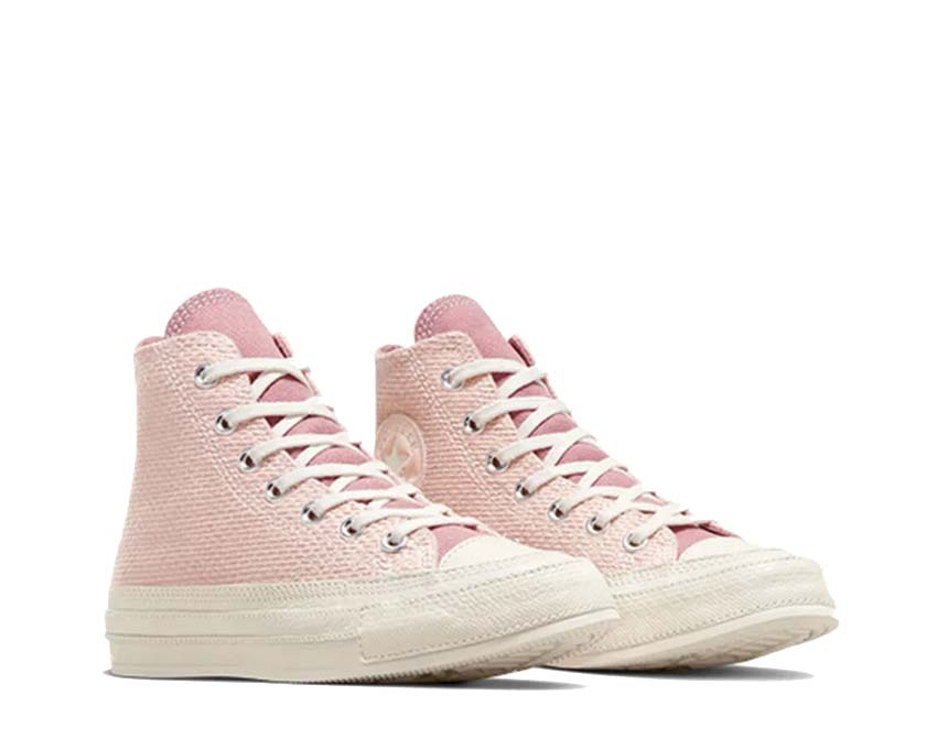 Converse Chuck 70 Hi Pink Sage Night vue latérale — toile canvas rose sage bicolore