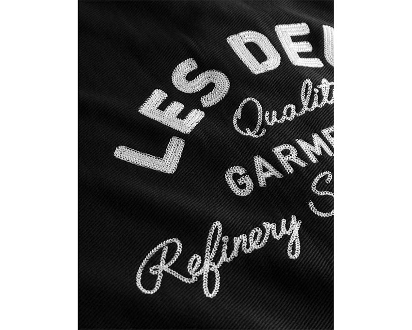 Les Deux Barry Baseball Jersey Shirt Dark Navy Detail — manches courtes jersey
