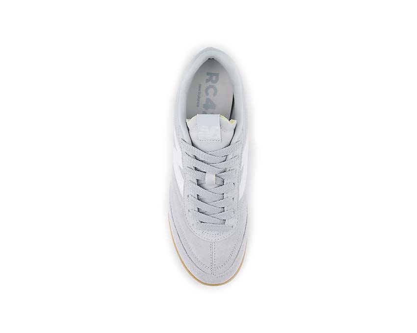 New Balance RC42 Granite White Detail — Lederverarbeitung und N-Logo