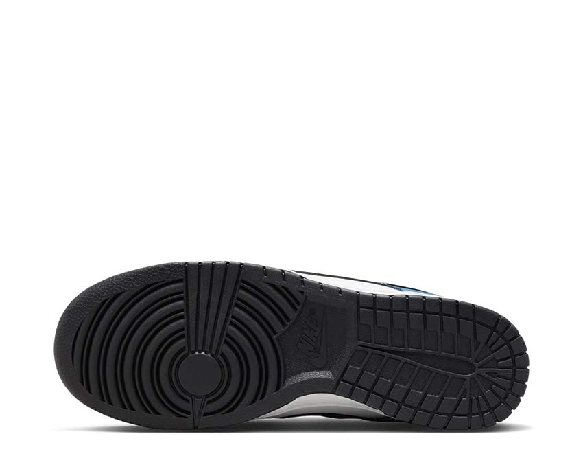 Nike Dunk Low Retro NAS Summit White detail — Industrial Blue leather