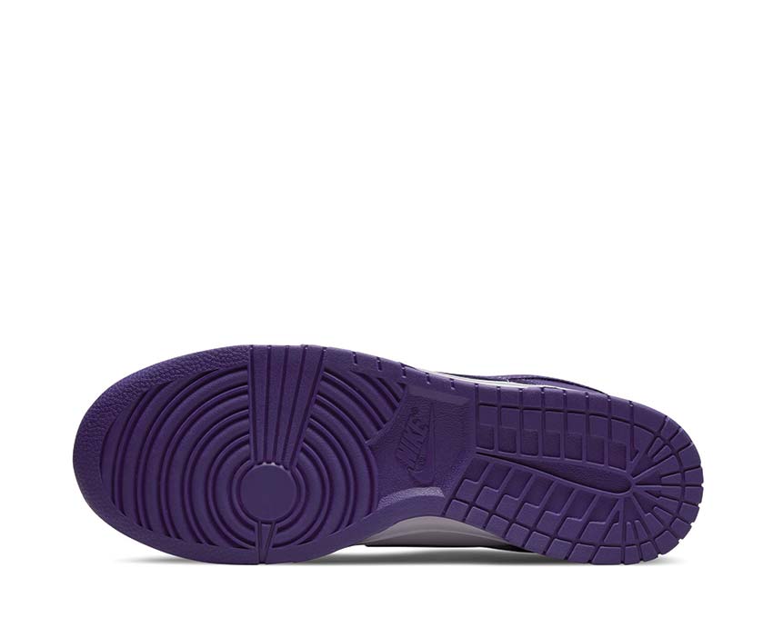 Nike Dunk Low Retro White Court Purple Orange — back view three-color