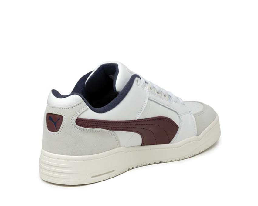 Puma Slipstream Lo Retro White Regal Red Sohle — flache Tennis-Sohle
