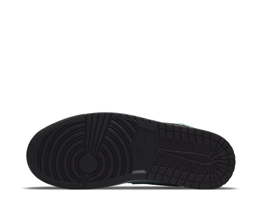 Jordan Air Jordan 1 Mid Light Dew Black Teal Tint White — vue arrière vert et noir