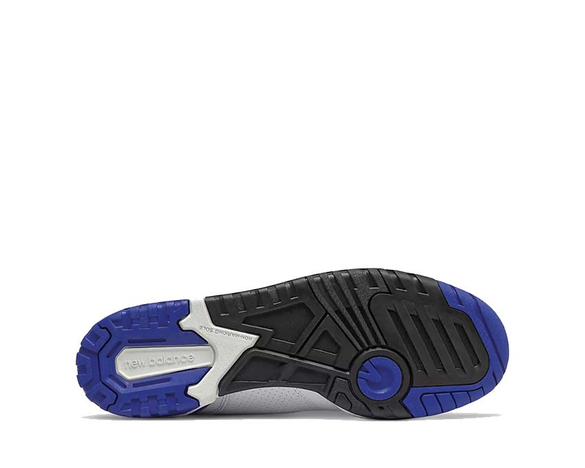 New Balance 550 White/Team Royal semelle — cupsole basketball unisexe