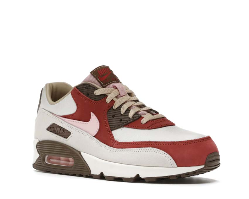 Nike Air Max 90 NRG Sail Sheen Straw vista laterale — tomaia in pelle sheen dorata