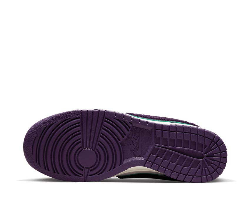 Nike Dunk Low Sail Grand Purple Neptune Green — vue de dessus