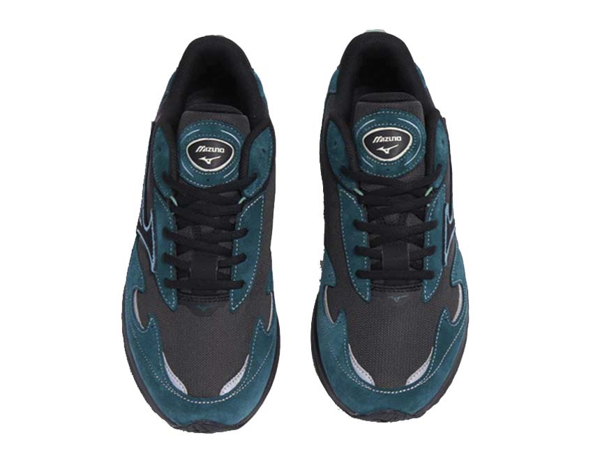Mizuno Wave Rider β Deep Teal Detail — Kontrast-Einsätze